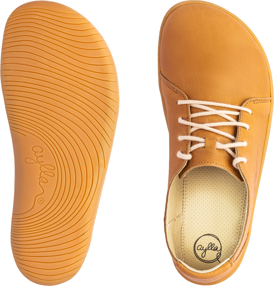 Top and bottom sand color low-cut barefoot shoe