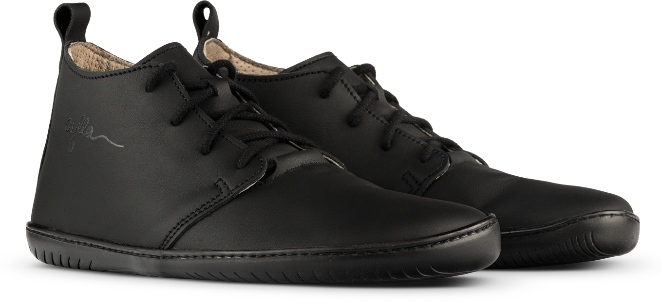 Black high-cut barefoot shoes