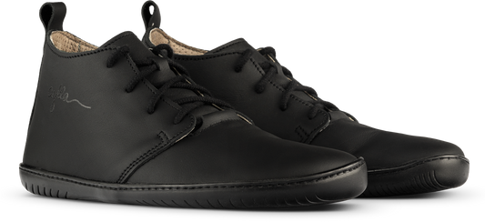 Black high-cut barefoot shoes