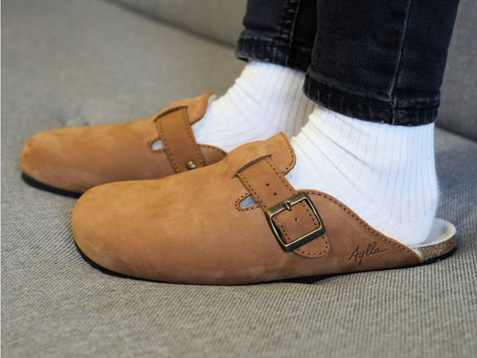 AYLLA BAREFOOT CLOGS TINKU WINTER UNISEX - HONEY