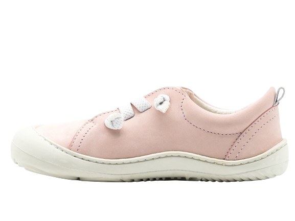 Side of barefoot shoe for kids. Pink color.
