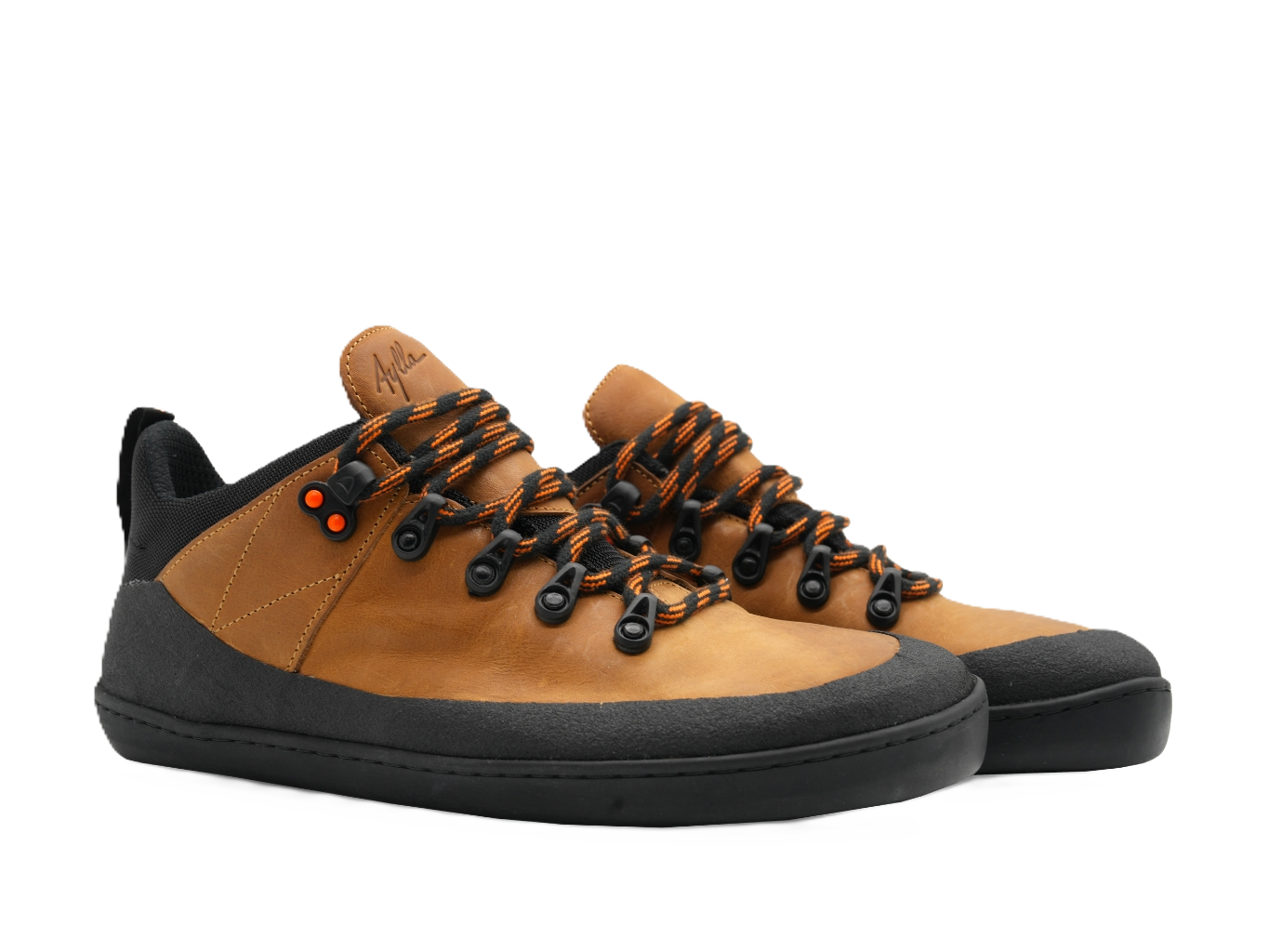 AYLLA BAREFOOT LOW TOP HIKING SHOES RUMI MENS - BROWN