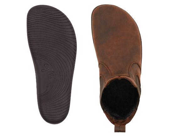 Brown Chalsea style barefoot shoe