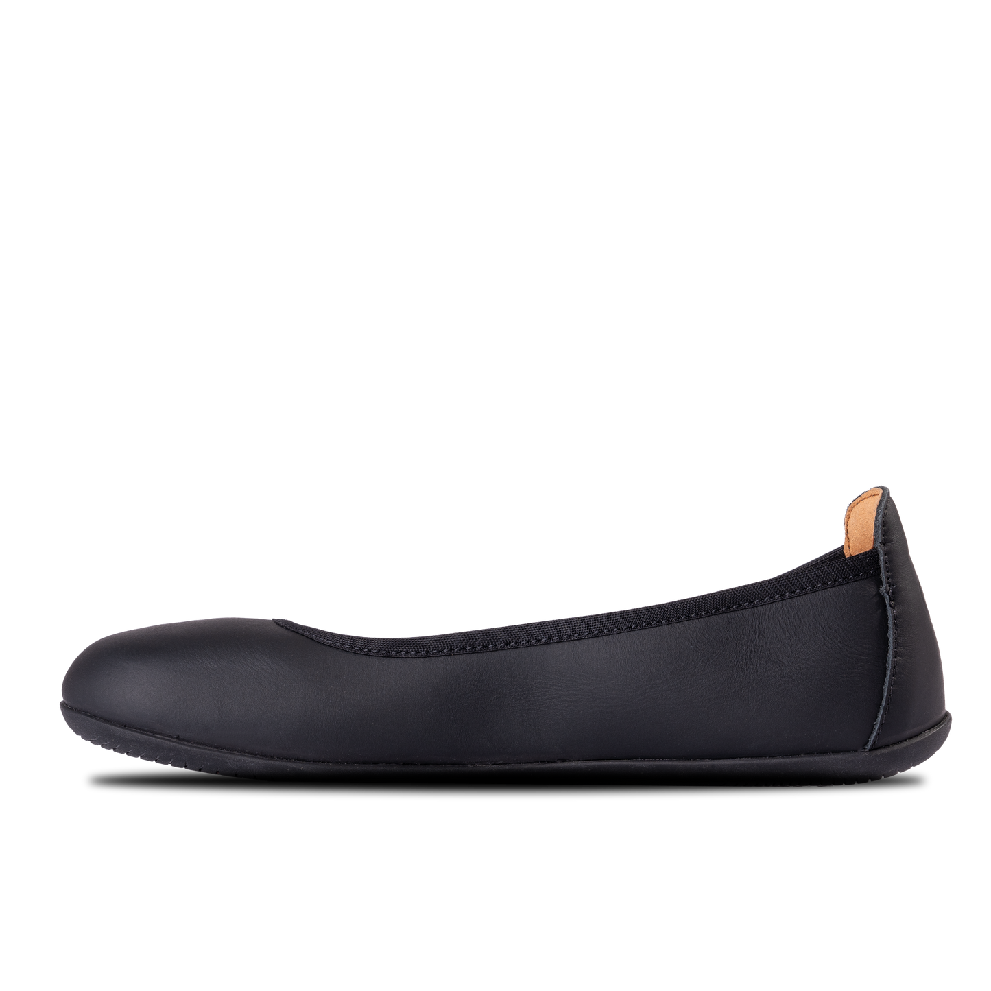 Side of the black barefoot ballerina