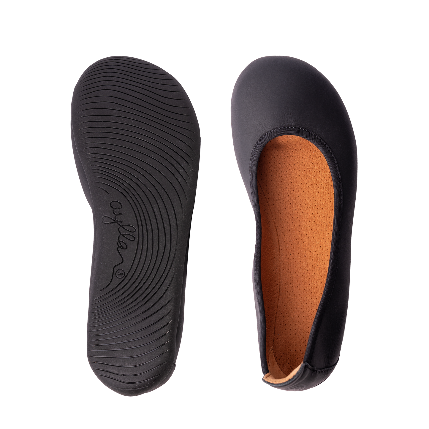 Top and bottom of black barefoot ballerina