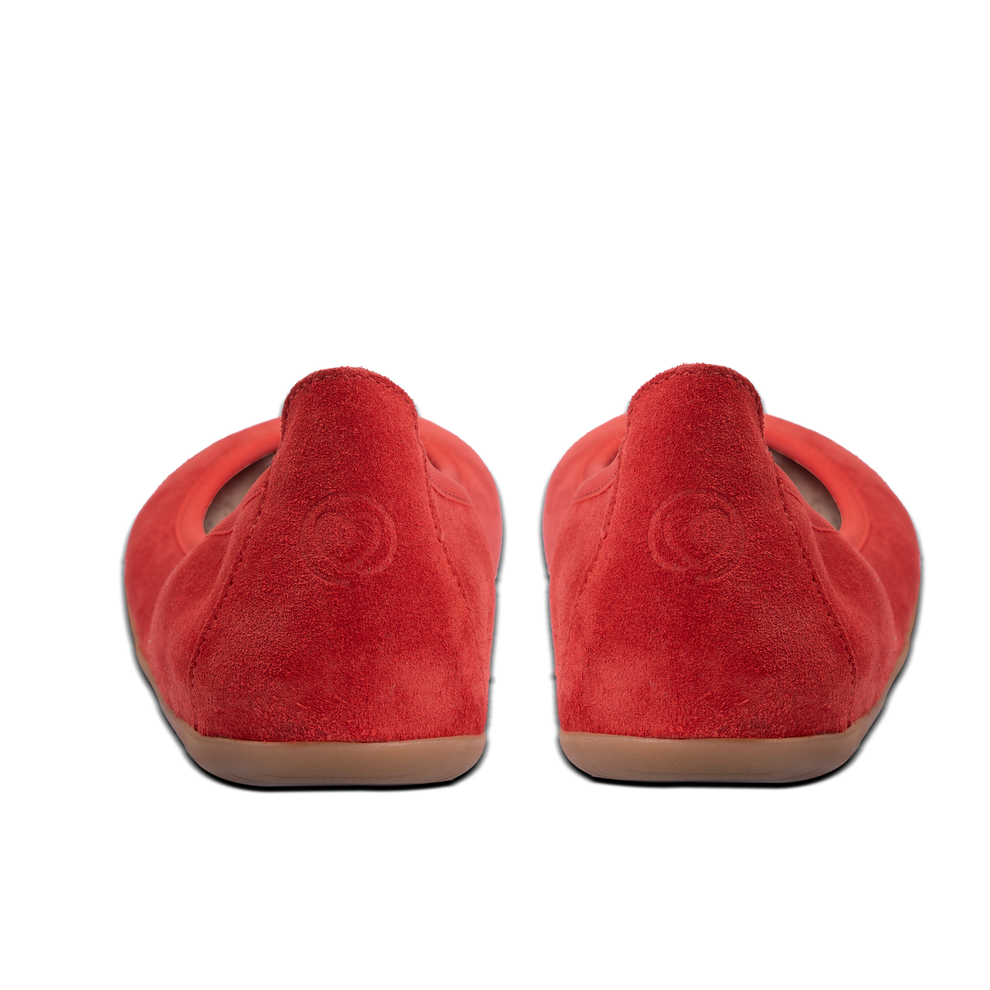 Back of the red barefoot ballerina
