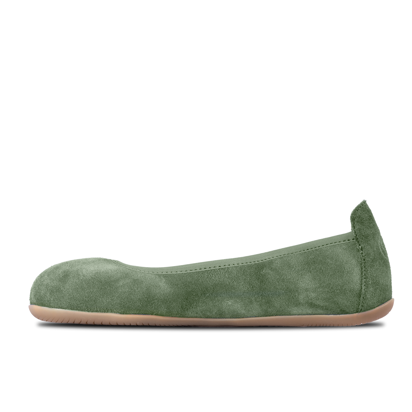 Side of the green barefoot ballerina