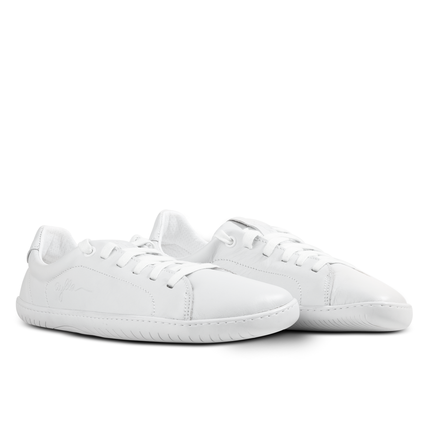 Side of the barefoot sneakers for women. White color.