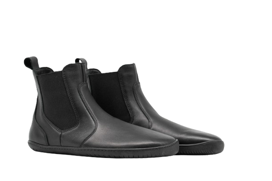 Black Chalsea style barefoot shoe