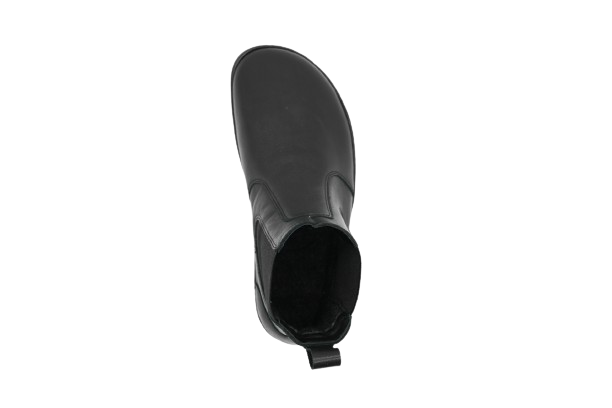 Top of black Chalsea style barefoot shoe