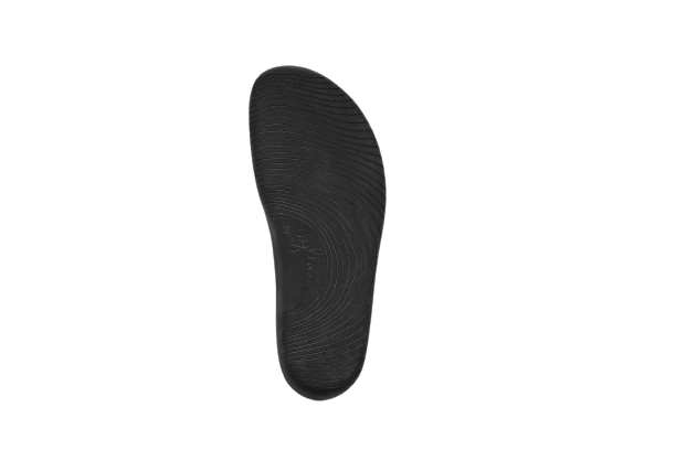 Bottom of black Chalsea style barefoot shoe