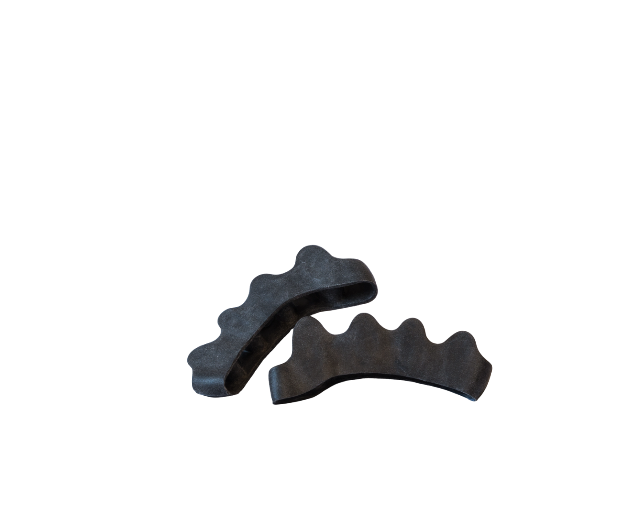 1 PAIR OF SILICONE TOE SEPARATORS - BLACK