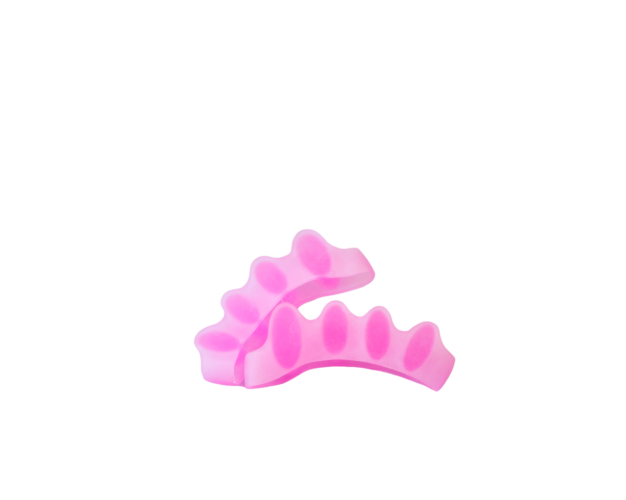1 PAIR OF SILICONE TOE SEPARATORS - PINK