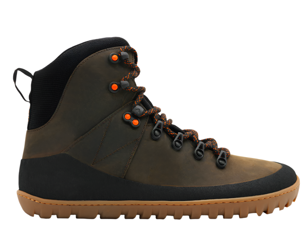 AYLLA BAREFOOT HIGH TOP HIKING BOOTS MITU MENS - BROWN