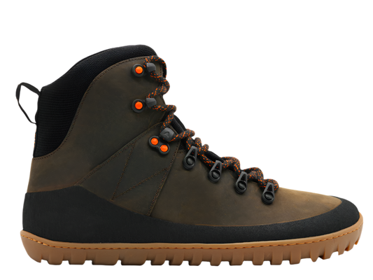 AYLLA BAREFOOT HIGH TOP HIKING BOOTS MITU MENS - BROWN