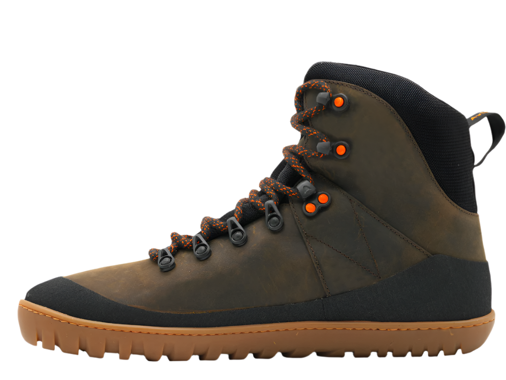 AYLLA BAREFOOT HIGH TOP HIKING BOOTS MITU MENS - BROWN