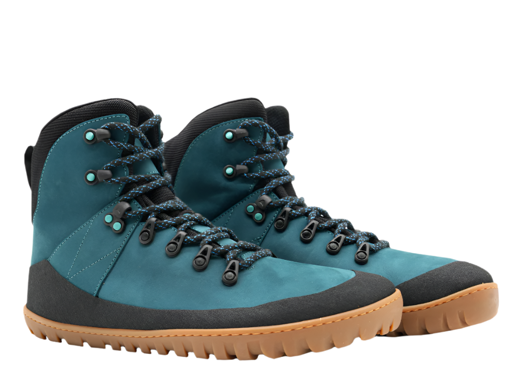 AYLLA BAREFOOT HIGH TOP HIKING BOOTS MITU MENS - PETROL
