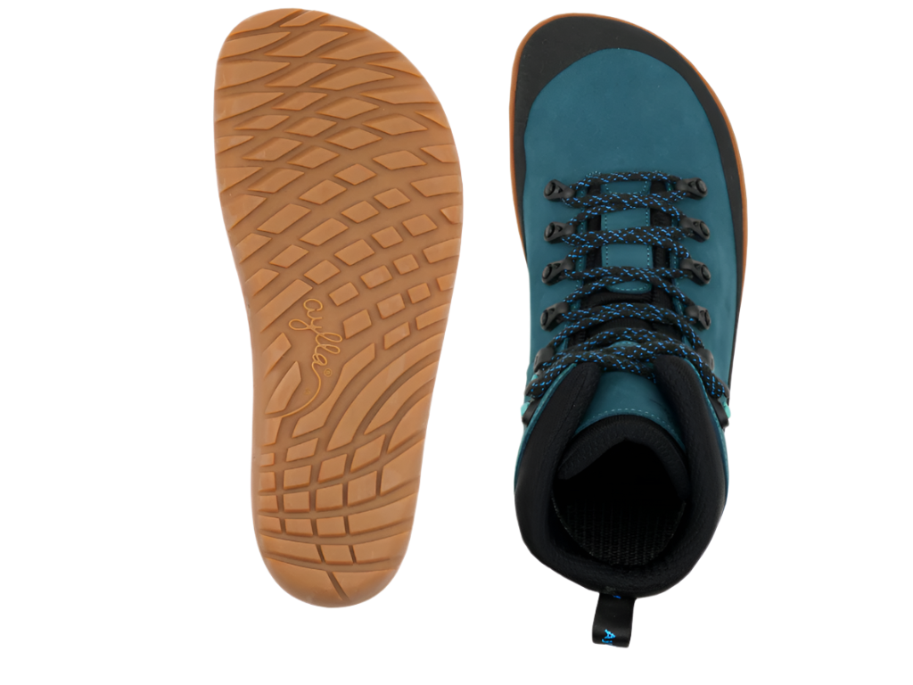 AYLLA BAREFOOT HIGH TOP HIKING BOOTS MITU MENS - PETROL