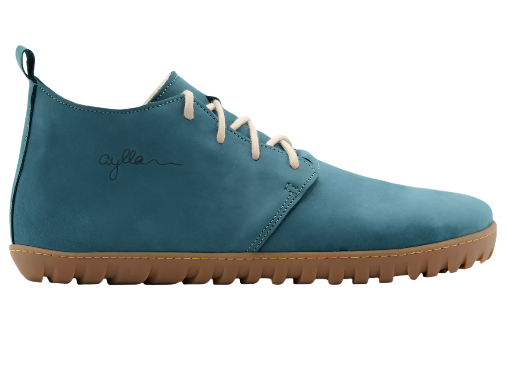 Petrol color high-cut insulated barefoot shoes