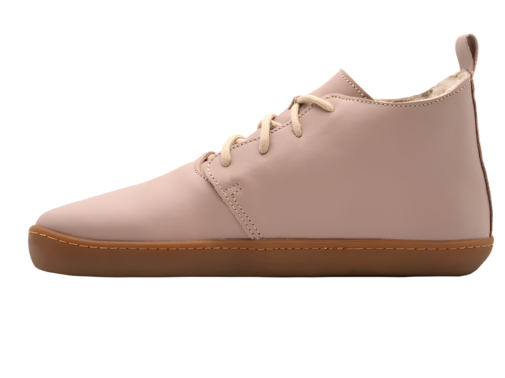 Pink color high-cut insulated barefoot shoes
