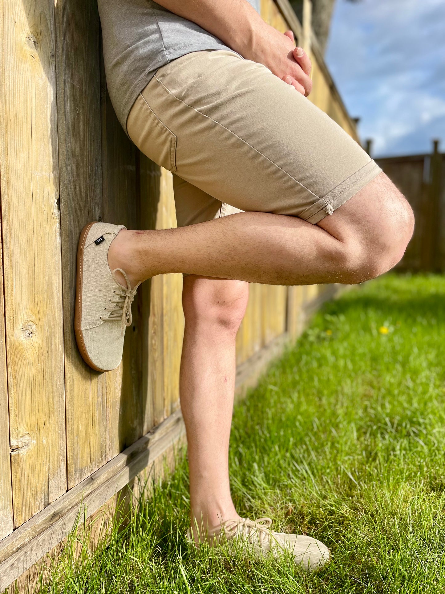 AYLLA BAREFOOT LOW TOP NUNA MENS - BEIGE 🌱