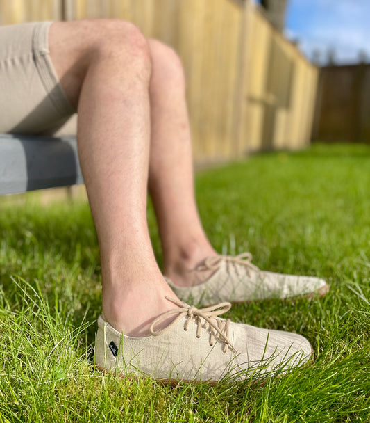 AYLLA BAREFOOT LOW TOP NUNA MENS - BEIGE 🌱