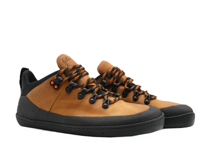 AYLLA BAREFOOT LOW TOP HIKING SHOES RUMI MENS - BROWN