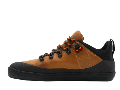 AYLLA BAREFOOT LOW TOP HIKING SHOES RUMI MENS - BROWN