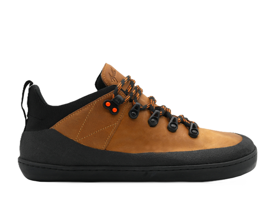 AYLLA BAREFOOT LOW TOP HIKING SHOES RUMI MENS - BROWN