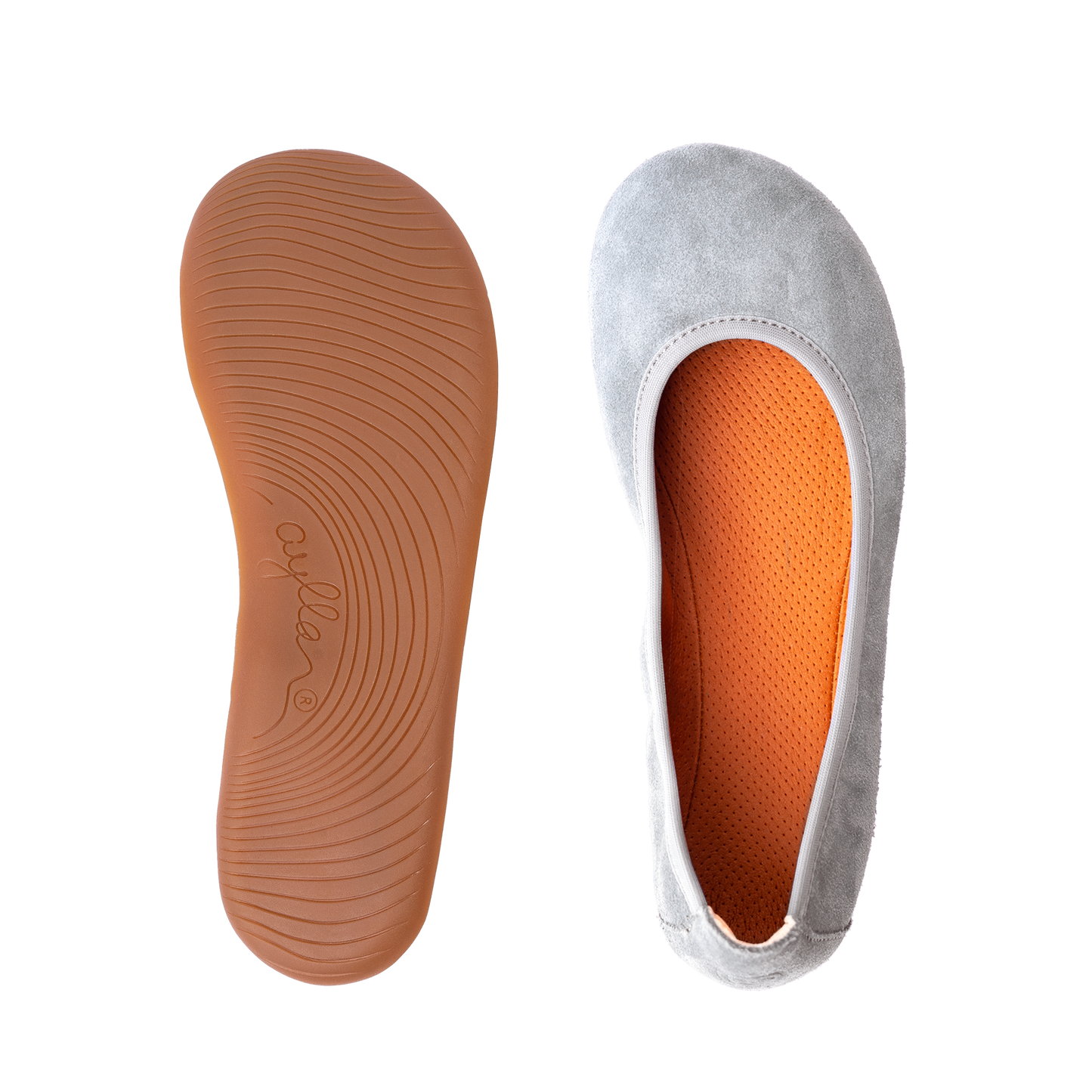 AYLLA BAREFOOT BALLERINA WOMENS VEGAN - LIGHT GREY 🌱