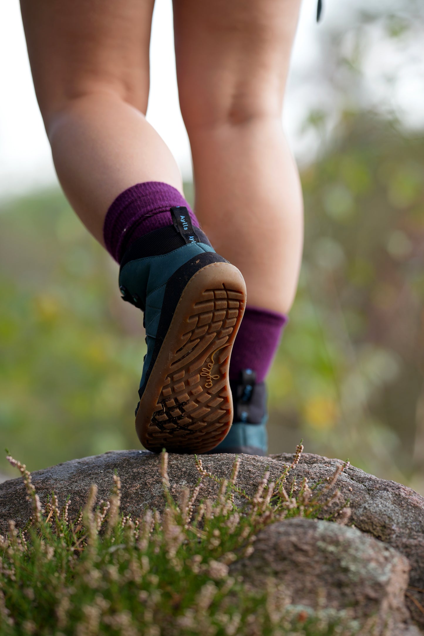 AYLLA BAREFOOT HIGH TOP HIKING BOOTS MITU WOMENS - PETROL