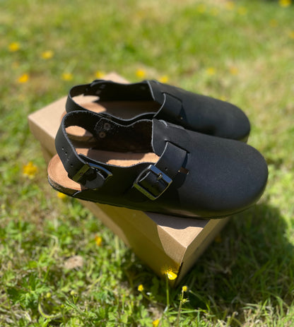 AYLLA BAREFOOT CLOGS TINKU SUMAQ UNISEX - BLACK