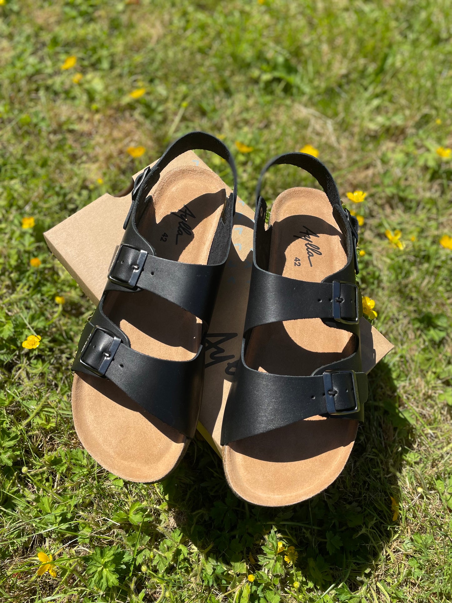 AYLLA BAREFOOT SANDALS ARENA UNISEX - BLACK