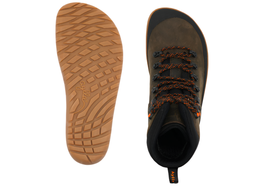 AYLLA BAREFOOT HIGH TOP MITU MENS - BROWN