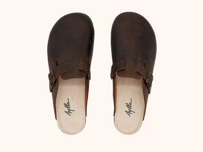 AYLLA BAREFOOT CLOGS TINKU UNISEX - BROWN