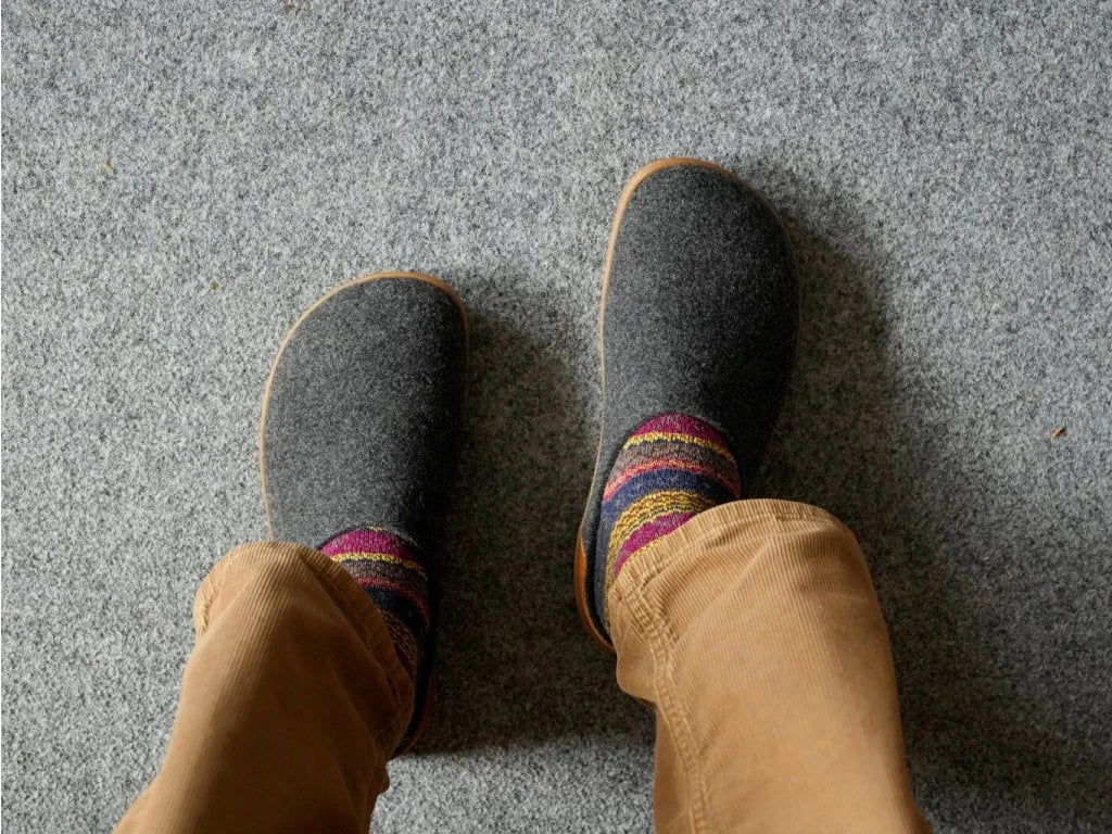 AYLLA BAREFOOT SLIPPERS WASI UNISEX - GREY